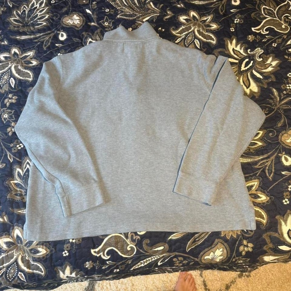 Ralph Lauren Light Blue Quarter-Zip Sweatshirt - Picture 2 of 3